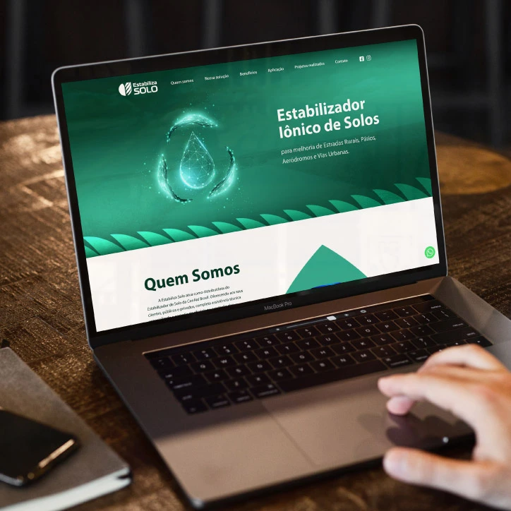 Logo, Identidade Visual e Landing Page - Estabiliza Solo